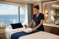 Esthéticienne dans un spa à bord d’un bateau de croisière